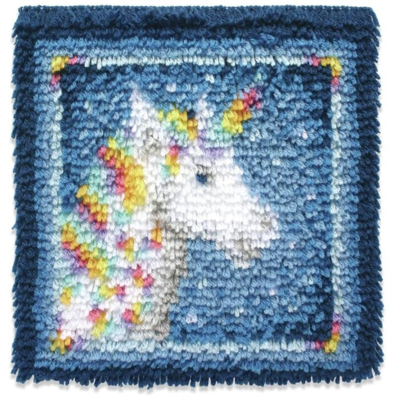 Latch Hook Kit 12" x 12" - Unicorn