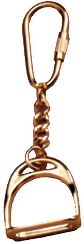 Key Chain - Gold Stirrup With Clasp