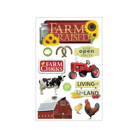 Farm Raised 3D Stickers
