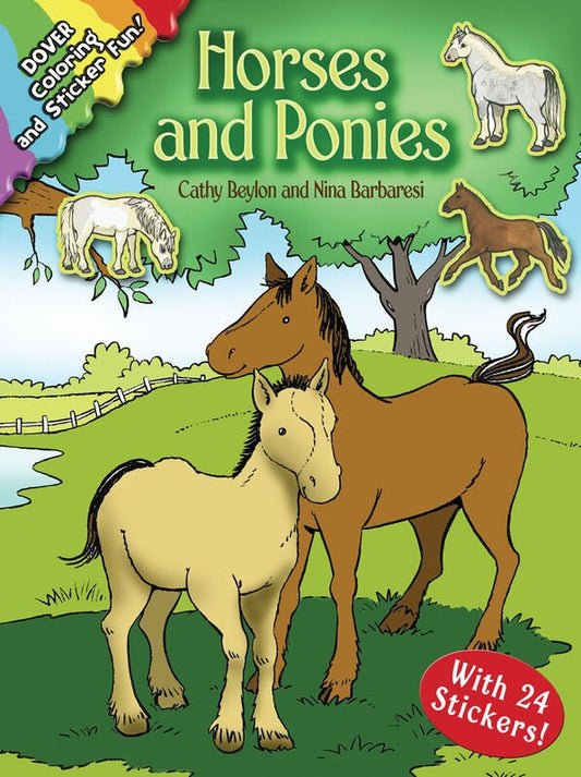 Horses and Ponies Stickers and Colouring Book