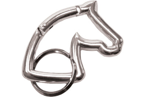 Horse Head Carabiner Keychain - Silver
