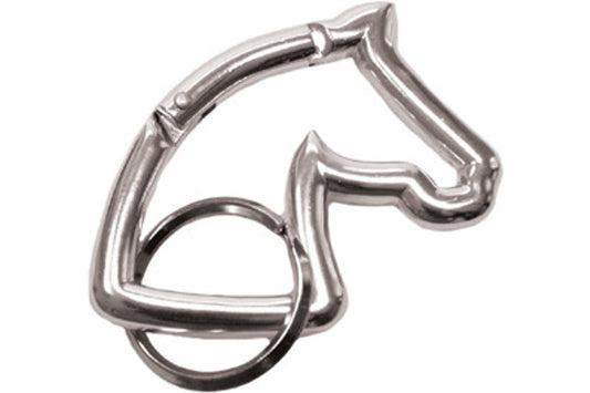 Horse Head Carabiner Keychain - Silver