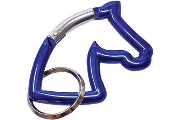 Horse Head Carabiner Keychain - Blue
