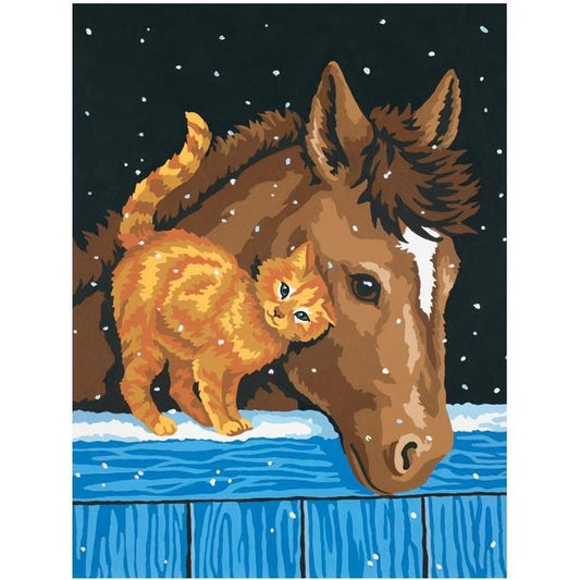 Paint by Number Kit 9" x 12" - Pony and Kitten
