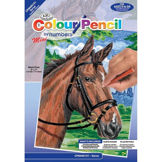 Pencil by Number Kit 5" x 7" - Horse Head