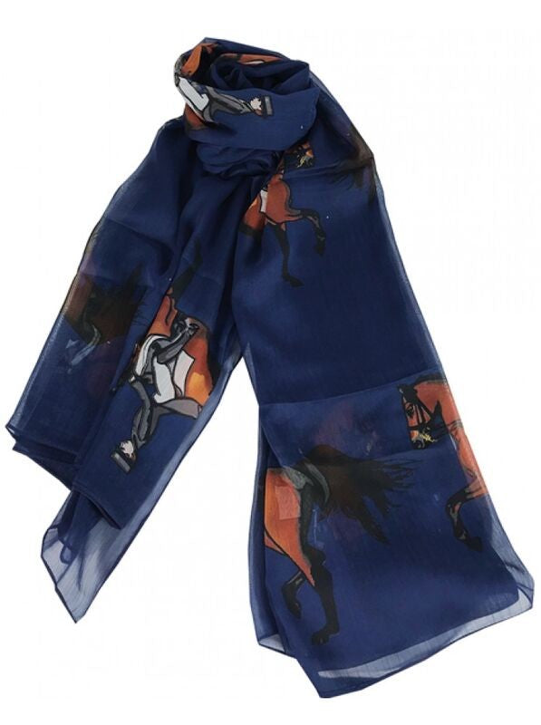 Chiffon Dressage Scarf - Navy