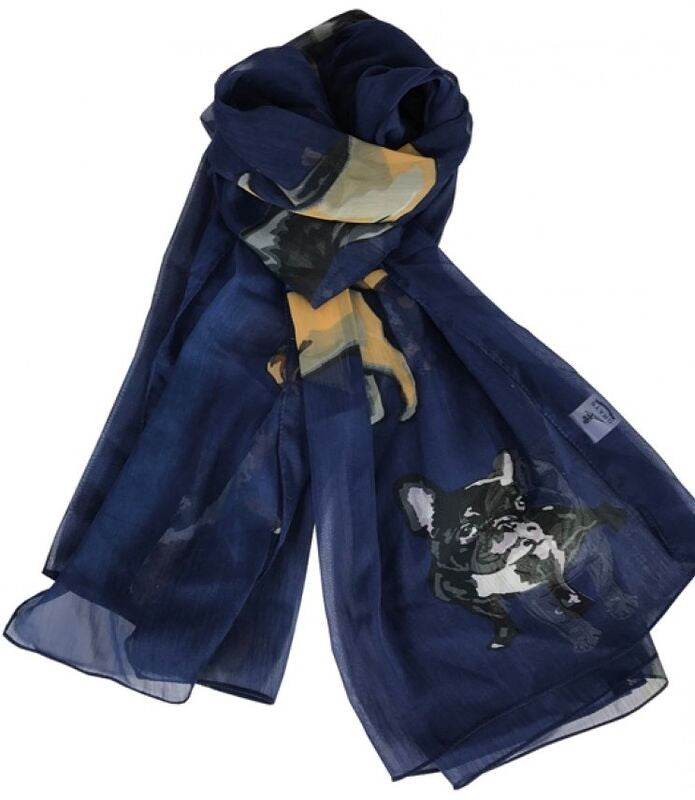 Gray's Dog Scarf - Navy