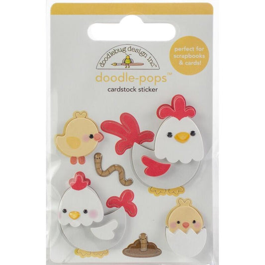 Hen & Chicks 3D Sticker