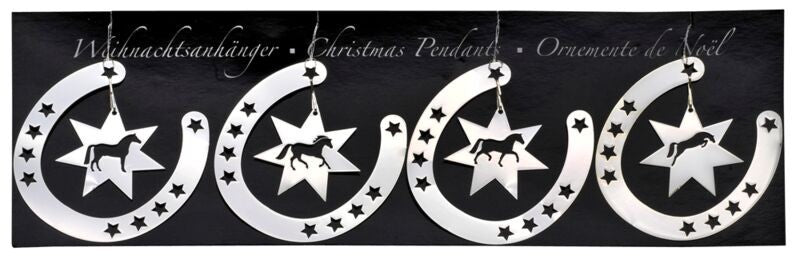 Metal Ornaments - Silver - Set of 4