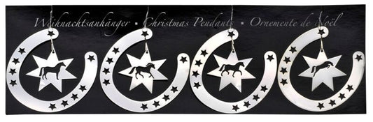 Metal Ornaments - Silver - Set of 4