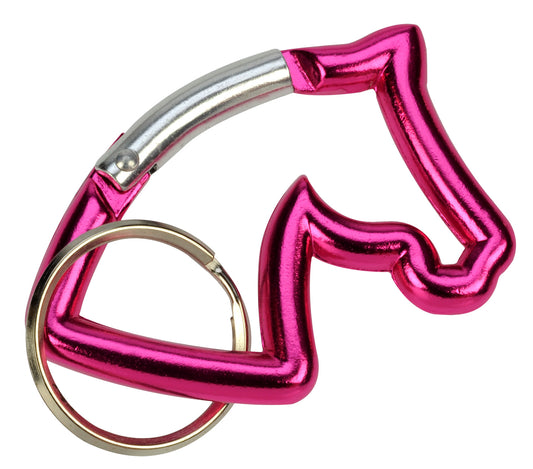 Horse Head Carabiner Keychain - Pink