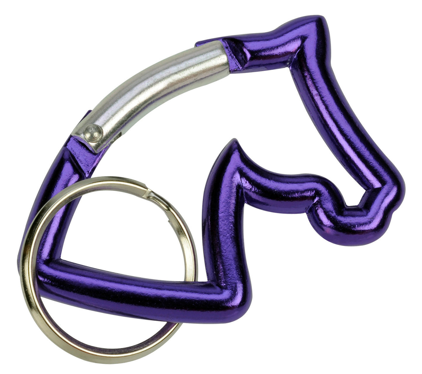 Horse Head Carabiner Keychain - Purple
