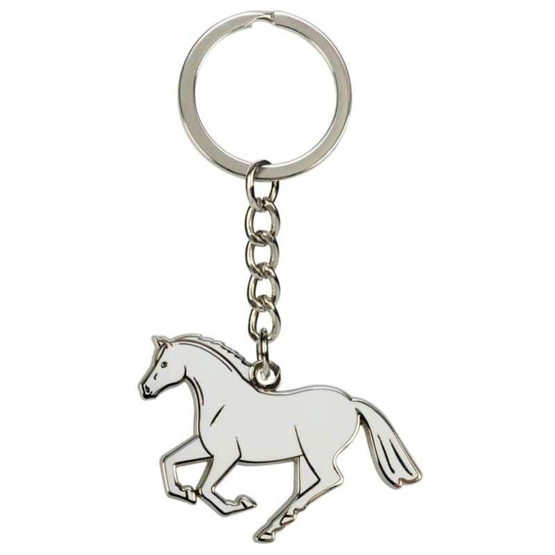 HR White Horse Cantering Key Chain