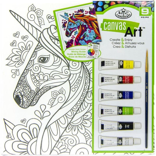 Canvas Art Paint Kit 10" x 10" - Unicorn