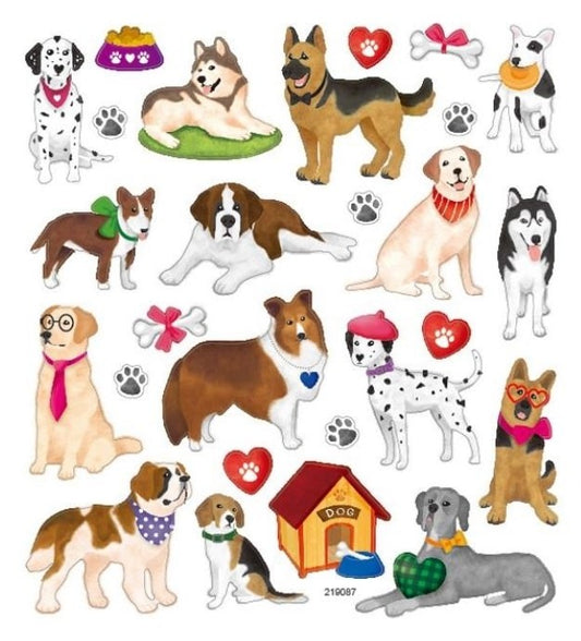 Dogs & Hearts Stickers