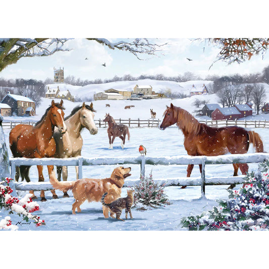 1000 piece Jigsaw Puzzle - Christmas On The Farm