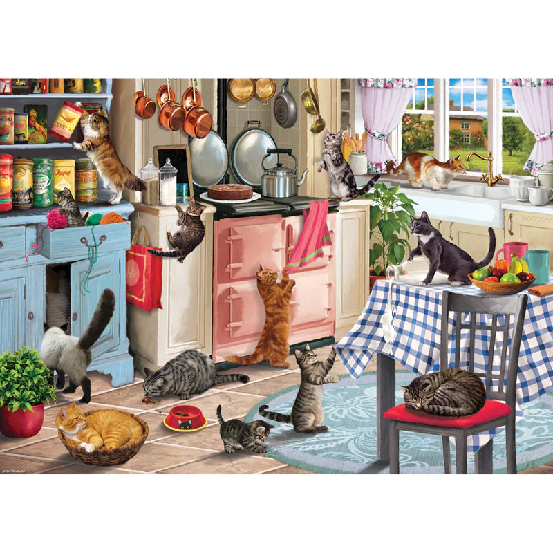 1000 piece Jigsaw Puzzle - Cats In The Kitchen