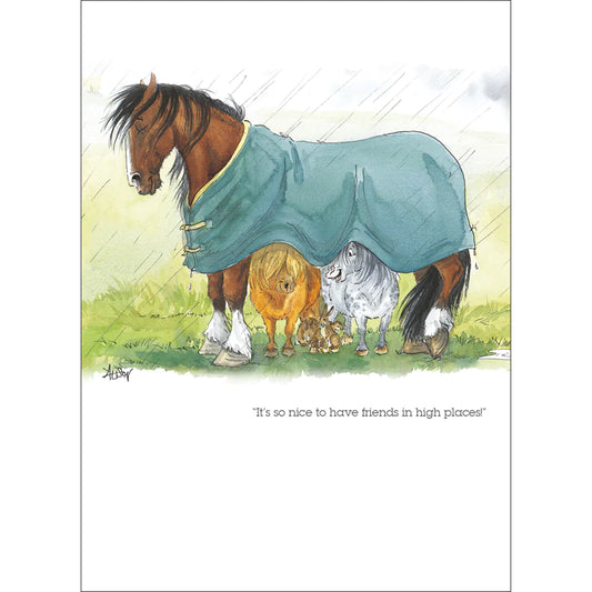 Friends in High Places Greeting Card