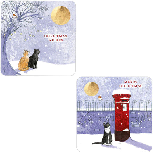 Christmas Cats Luxury Christmas Cards - 10 pack