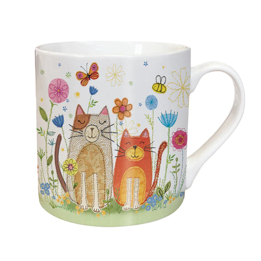Cats and Flowers Tarka Mug