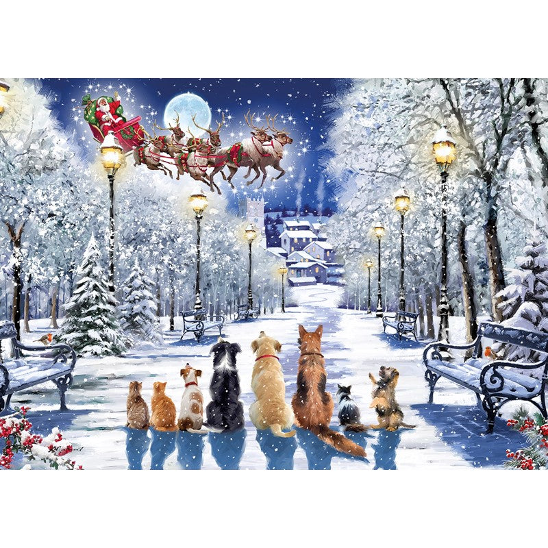 1000 Piece Jigsaw Puzzle - Watching The Sleigh