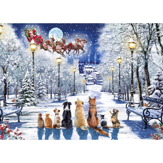 1000 Piece Jigsaw Puzzle - Watching The Sleigh