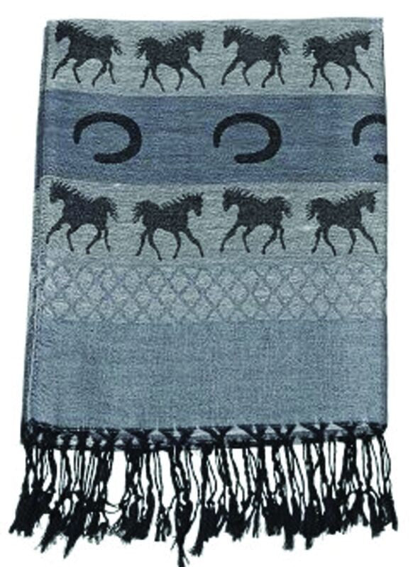 Equestrian Pashmina - Grey/Black