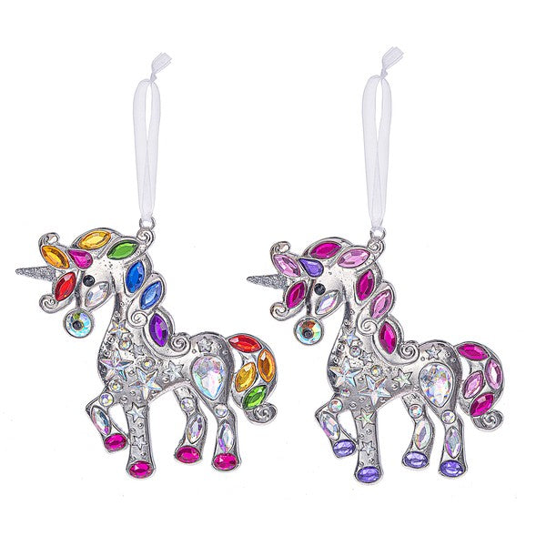 Acrylic Unicorn Ornaments Set of 2