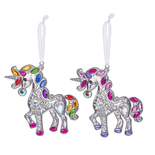 Acrylic Unicorn Ornaments Set of 2