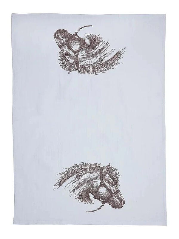Flour Sack Kitchen Towel Vintage Horse Head
