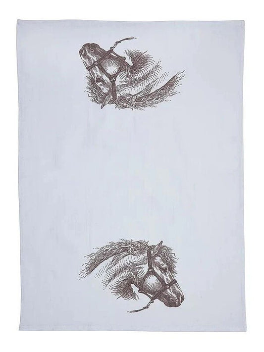 Flour Sack Kitchen Towel Vintage Horse Head