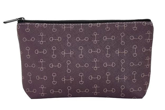 Snaffle Bits Cosmetic Pouch Brown Medium