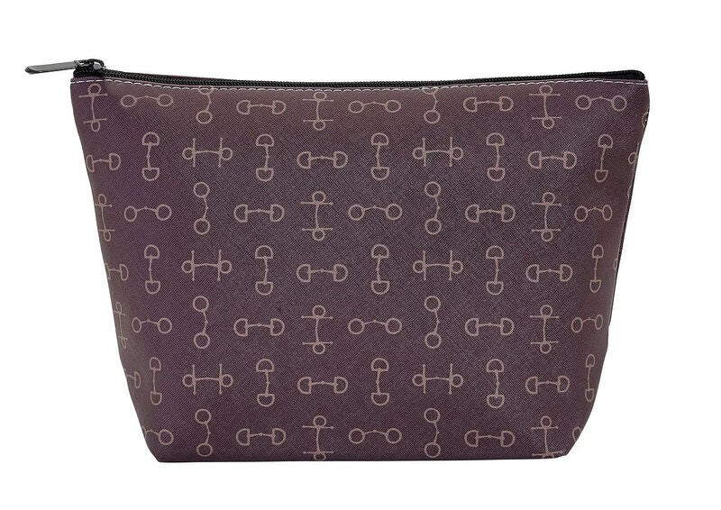 Snaffle Bits Cosmetic Pouch Brown Large
