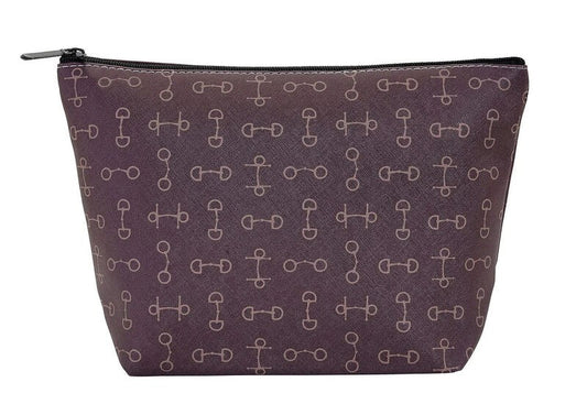 Snaffle Bits Cosmetic Pouch Brown Large
