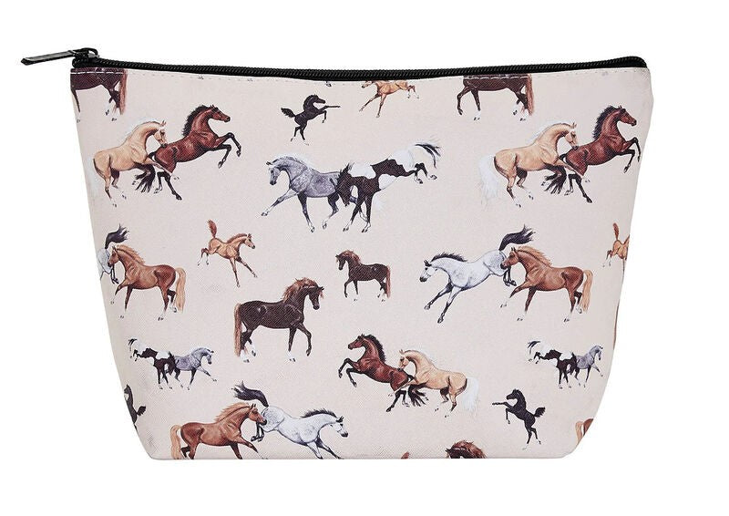 Horses All Over Cosmetic Pouch Large