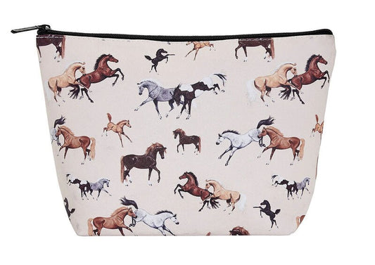 Horses All Over Cosmetic Pouch Large