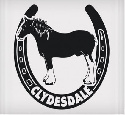 Clydesdale in Horseshoe Sticker