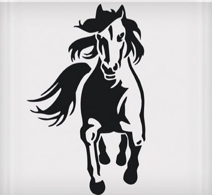Horse Running at You Sticker