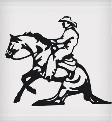 Reining Horse Sticker