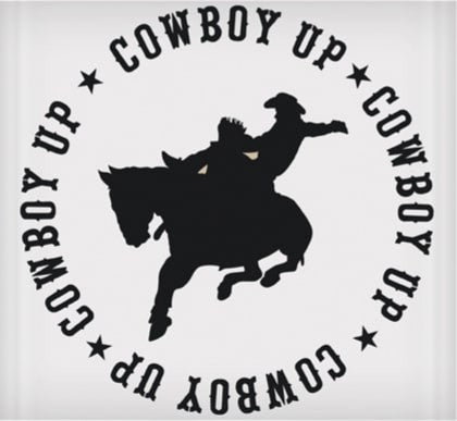 Cowboy Up Bronc Sticker
