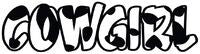 Cow Girl Cow Pattern Sticker