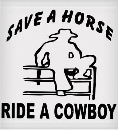 Save a Horse, Ride a Cowboy Sticker