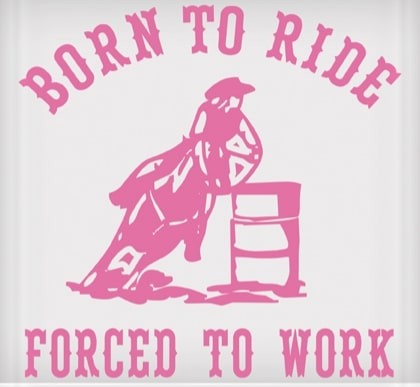 Born to Ride, Forced to Work Sticker