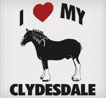 I Love My Clydesdale Sticker