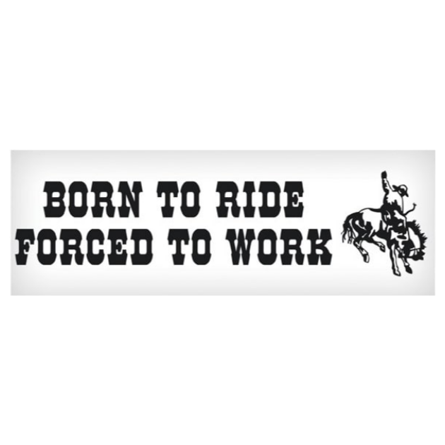 Born To Ride, Forced to Work Sticker