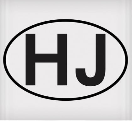 HJ Oval Sticker