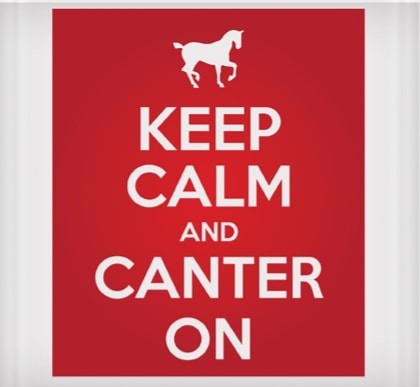 Keep Calm & Canter On Sticker
