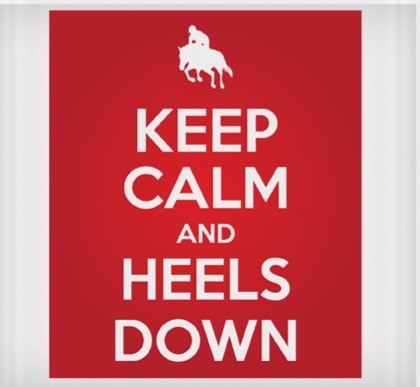 Keep Calm & Heels Down Sticker
