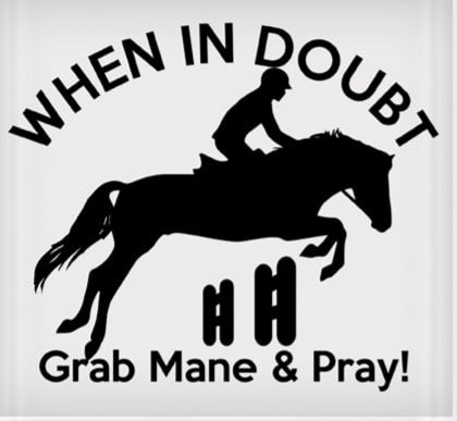 When In Doubt Grab Mane & Pray Sticker