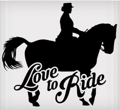 Dressage Love To Ride Sticker